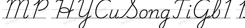 MP HYCuSongTiGb1 Bol字体转换